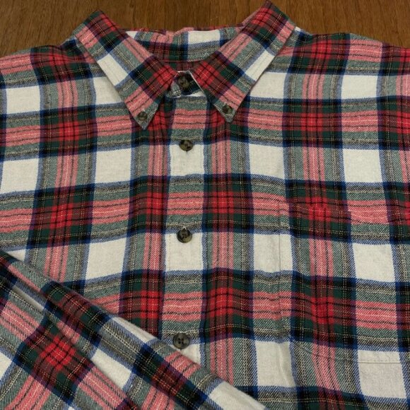 Saddlebred Men's Flannel Shirt - Multicolor Plaid - Size 2X (Big & Tall) - GUC - Picture 3 of 8